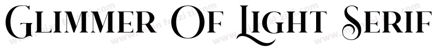 Glimmer Of Light Serif Font字体转换